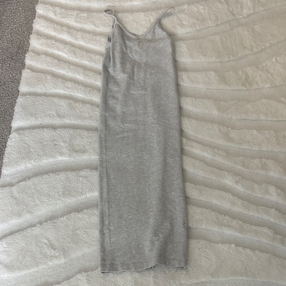 Lulu's Gray Maxi Dress